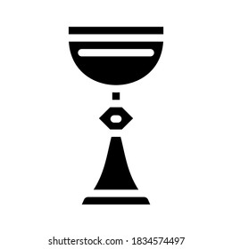 cup goblet glyph icon vector. cup goblet sign. isolated contour symbol black illustration