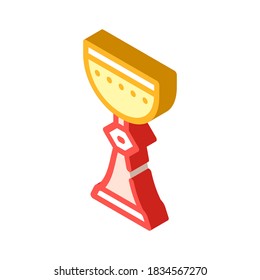 vector de icono isométrico goblet de taza. señal de goblet de taza. ilustración de símbolo aislado