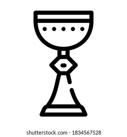 cup goblet line icon vector. cup goblet sign. isolated contour symbol black illustration