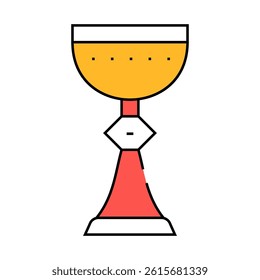 cup goblet line icon vector. cup goblet sign. isolated symbol illustration