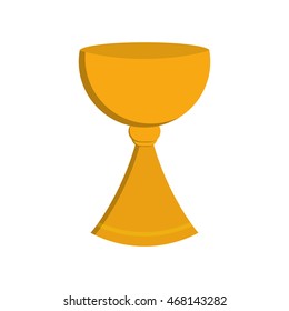 cup gold religion christianity icon. Isolated and flat illustration