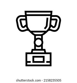 cup golden award line icon vector. cup golden award sign. isolated contour symbol black illustration