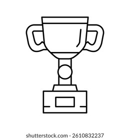 cup golden award line icon vector. cup golden award sign. isolated contour symbol black illustration