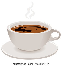Cup of Greek or Turkish coffee. Vector illustration