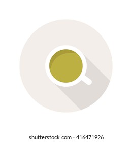 cup of green tea icon. vector illustration