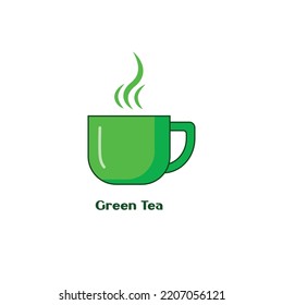 Gráficos vectoriales de la copa de té verde