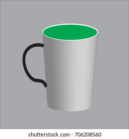 cup of green tea vectors