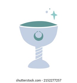 Cup, hand drawn doodle minimalistic mysterious object.