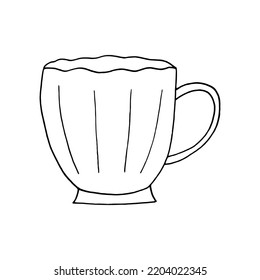 cup hand drawn in doodle style