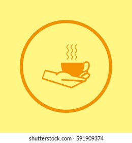 cup in hand, icon