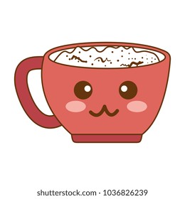 cup with happy face kawaii character