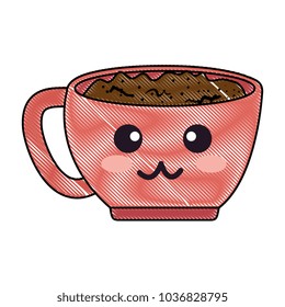 cup with happy face kawaii character