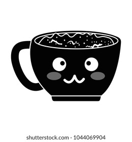 cup with happy face kawaii character