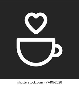 Cup with heart icon