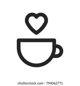Cup with heart icon