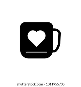 cup with heart icon. Element of love for mobile concept and web apps. Thin line  icon for website design and development, app development. Premium icon on white background