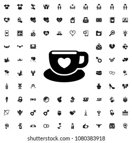 cup with heart icon illustration isolated vector sign symbol