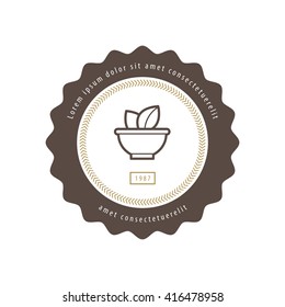 cup of herbal Label brown