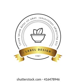 cup of herbal Label gold