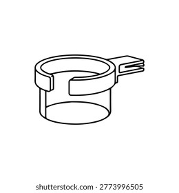 Cup holder line icon
vector line icon on a white background