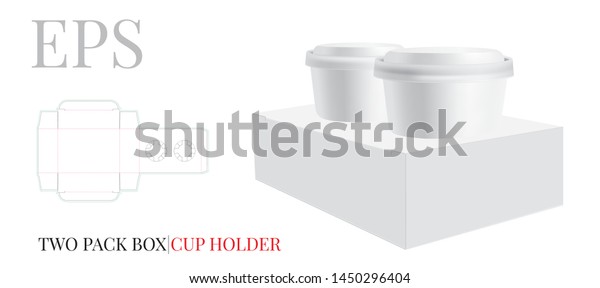 Download Cup Holder Template Two Beer Pack Stock Vector Royalty Free 1450296404