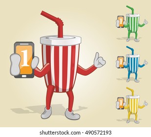 Cup Holding Mobile Phone