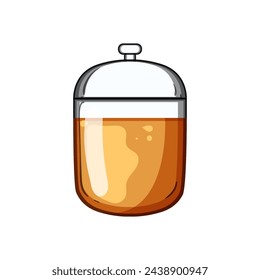 cup honey jar cartoon. comb bowl, dessert nature, realistic comb cup honey jar sign. isolated symbol vector illustration