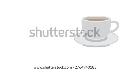 Cup with Horizontal Copy Space for Text or Advertising