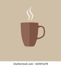 Cup of hot aroma coffee