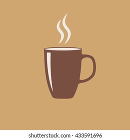 Cup of hot aroma coffee