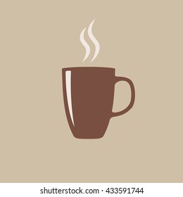 Cup of hot aroma coffee
