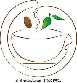 cup of hot aromatic coffee