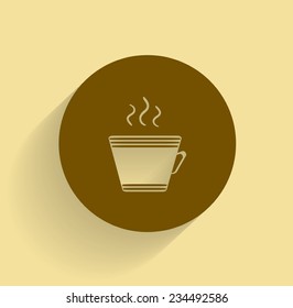 Cup with the hot beverage