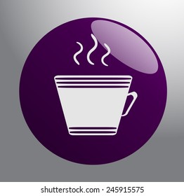 cup with the hot beverage.Vector icon