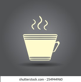 cup with the hot beverage.Vector icon