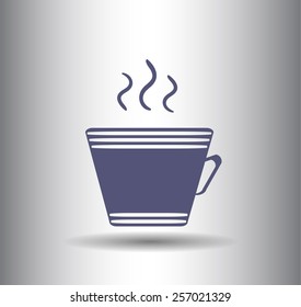 cup with the hot beverage.Vector icon