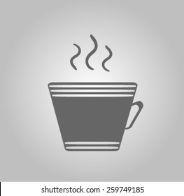 cup with the hot beverage.Vector icon