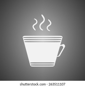 cup with the hot beverage.Vector icon