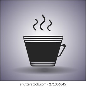 cup with the hot beverage.Vector icon