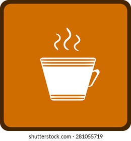cup with the hot beverage.Vector icon