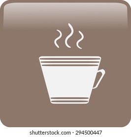 cup with the hot beverage.Vector icon