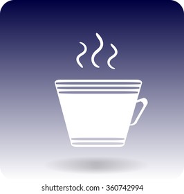 cup with the hot beverage.Vector icon