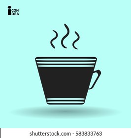 cup with the hot beverage.Vector icon