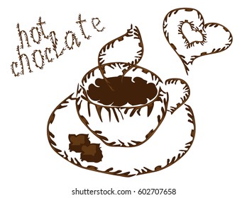 A cup of hot chocolate