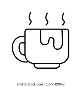 Cup of Hot chocolate drink line icon