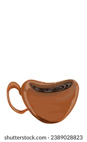 a cup of hot chocolate drink, no background