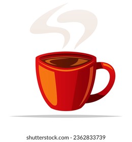 A cup of hot chocolate vector isolated illustration
