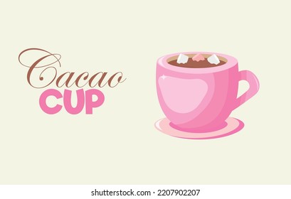 A cup of hot cocoa with marshmallows. autumn mood.