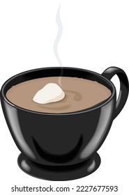 Ilustración de la Copa del Vector de Cacao Caliente