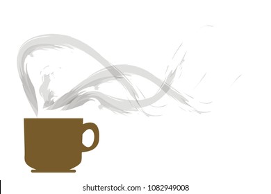 Cup of hot coffee.